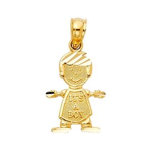 14K Yellow Boy Pendant